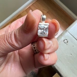 Sterling (925) and crystal charm.